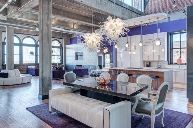 Downtown Penthouse Loft Contemporary Dining Room St Louis By S