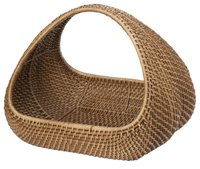 Rattan Decorative Magazine and MultiPurpose Basket Contemporary