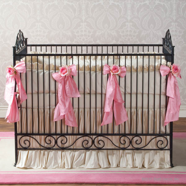 Casablanca Premiere Heirloom Iron Baby Crib Slate Traditional