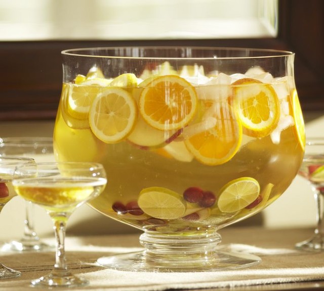 Glass Punch Bowl Contemporary Punch Bowls by Pottery Barn