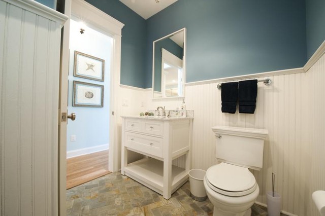 White Gold Slate Vanity traditional-bathroom