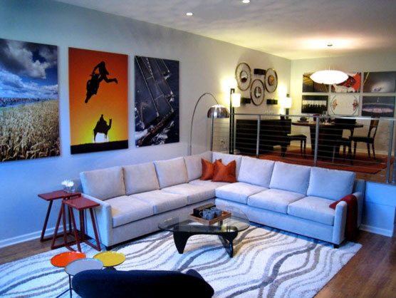 bachelor living room contemporary living room