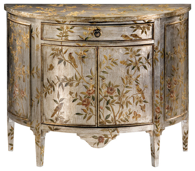 HandPainted Demilune Contemporary Accent Chests And
