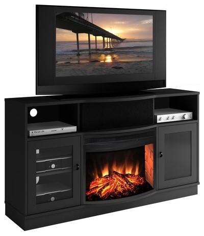 Modern Electric Fireplace Tv Stand 64 quot tv stand with curved electric fireplace Modern Electric Fireplace Tv Stand 64 quot tv stand with curved electric fireplace