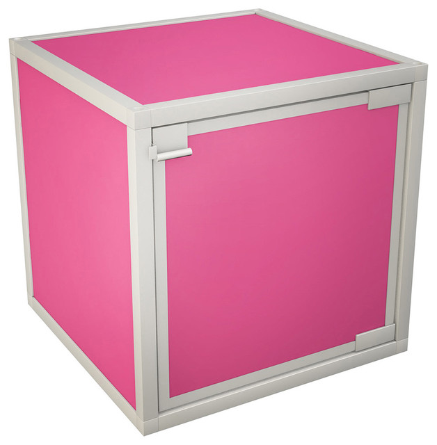 Box Storage Cube, Pink Contemporary Coffee Tables by Way Basics