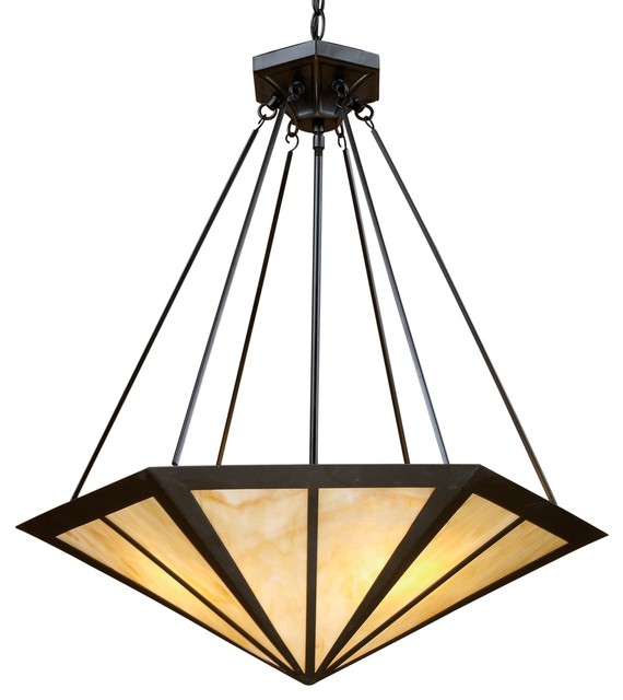 Elk Lighting Oak Park Unique Pendant Light Fixture in Tiffany Bronze
