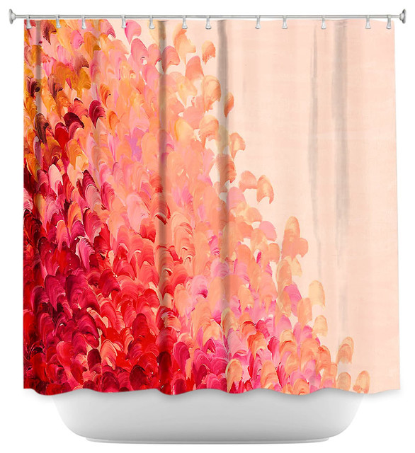 Coral And Turquoise Curtains Coral and Aqua Shower Curtain