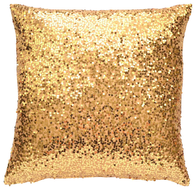 Gold Sequin Pillow Cover - Contemporary - Decorative Pillows - by TwentyEight12