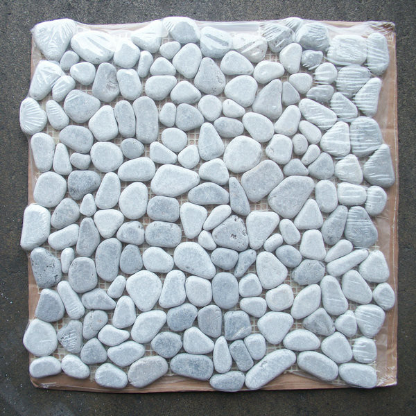 Lagos Azul Mix River Rocks Pebble Stone Mosaic Tile Tumbled