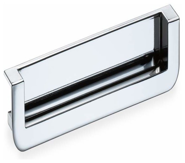 Schwinn Hardware 5 Inch ctc Flush Pull, Polished Chrome Contemporary