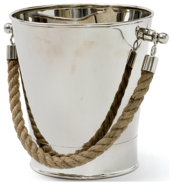 Starboard Polished Silver Nautical Rope Wine Chiller traditional 
