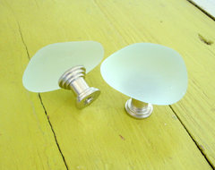 Sea Glass Stone Cabinet Knobs Drawer Pulls tropical knobs