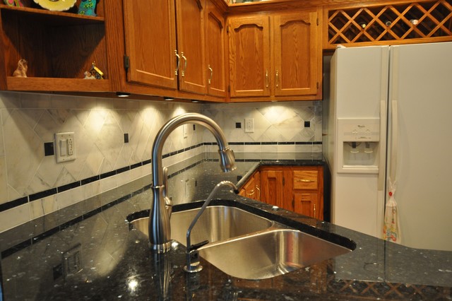 Granite Countertops and Tile Backsplash Ideas - eclectic - kitchen ...