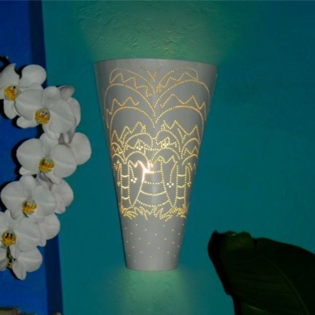 Coconut Artisan Crafted Wall Sconce - Tropical - by Peeniiwallii Caribbean