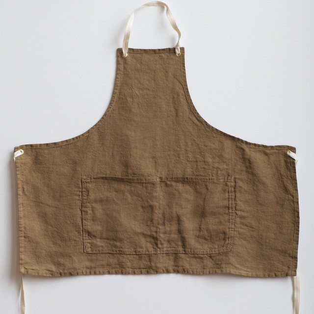 Apron Linen Brown by smallbatchproduction Contemporary Aprons by Etsy