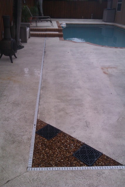 french drain for pool overflow