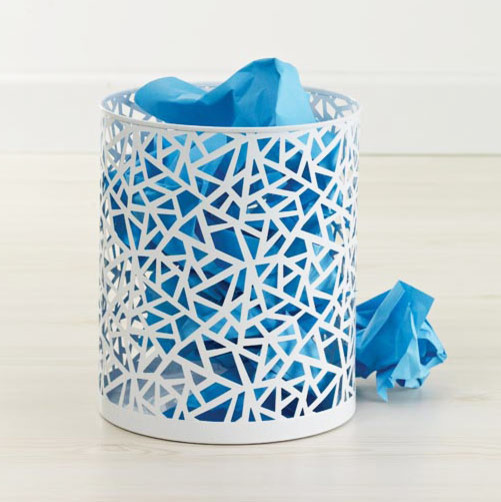 Mosaic Metal Wastebasket Modern Wastebaskets by Dot & Bo