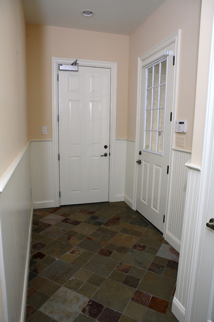 Wainscot and Picture Frames traditional laundry room