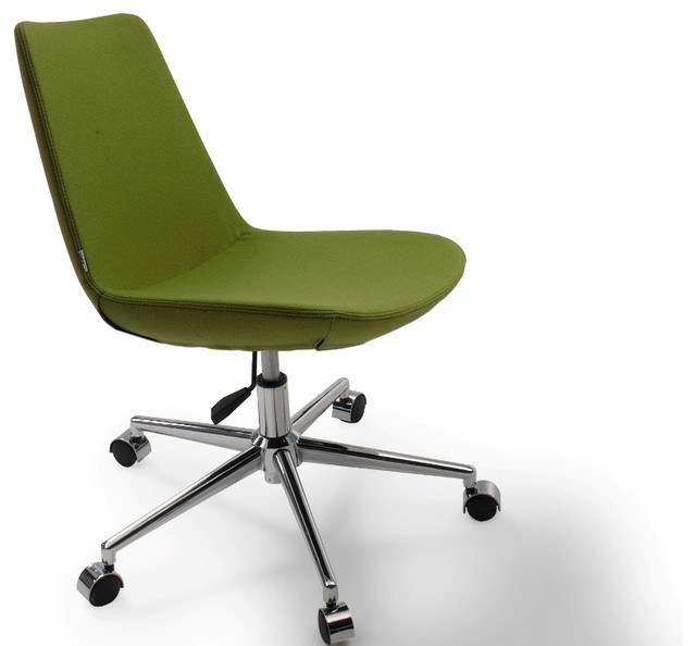 Eiffel Office Chair by sohoConcept - Green Leatherette ...