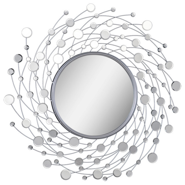 Spinning Circle Frame Mirror Contemporary Wall Mirrors by