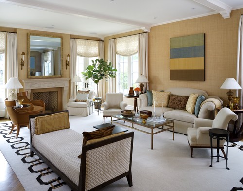 將窗簾擺到客廳裝潢設計第二線襯托出客廳完整質感