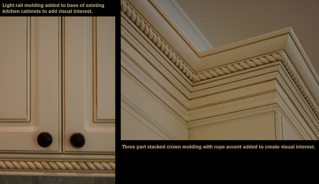 Kitchen cabinet embellishments traditional