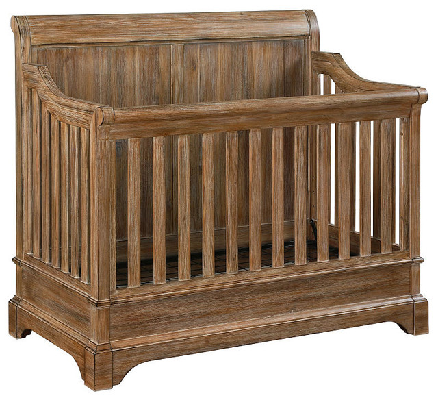 Bertini Pembrooke 4in1 Convertible Crib, Natural Rustic Rustic