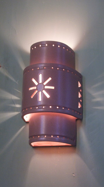 Handmade Ceramic Sconces and Pendant Lighting - Mediterranean - Wall Sconces - austin - by clayworks