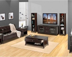 Elegance 58 in. TV Console with Bookcase contemporary media storage