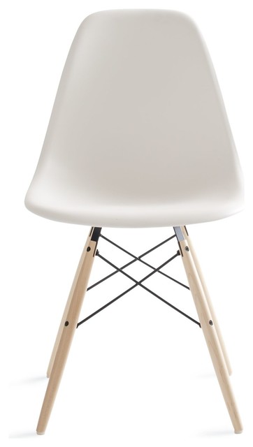 ... Â® Molded Plastic Dowel-Leg Side Chair (DSW) - Modern - Dining Chairs
