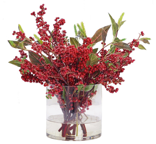 christmas berries in glass traditional artificial christmas berries in glass traditional artificial