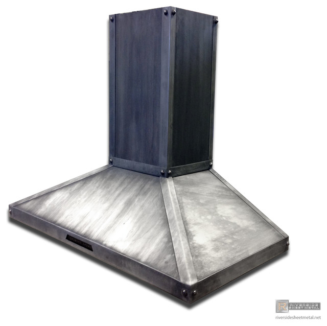 Zinc Hood Vent Rustic Range Hoods And Vents boston by Riverside