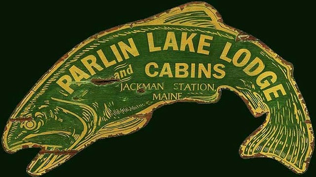 Wood Cabin Fish and rustic Sign novelty Lakes signs Parlin rustic lake signs Sign Shaped