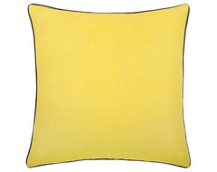 Solid Linen Pillow, Citron contemporary pillows