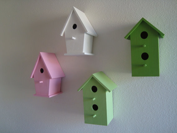 Custom Painted Wooden Birdhouses by Sophias Rosie Room - Contemporary 