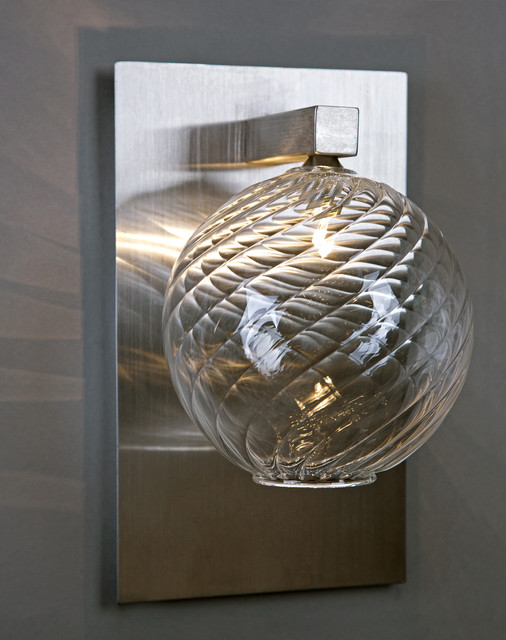 Breath Sconce - Custom Sconce With Blown Glass Pendant Light - Modern - Wall Sconces - new york ...