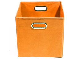 Bold Solid Orange Folding Storage Bin modern kids products