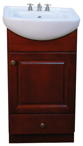 ... 18-inch Wood Dark Cherry Bathroom Vanity contemporary-bathroom-sinks