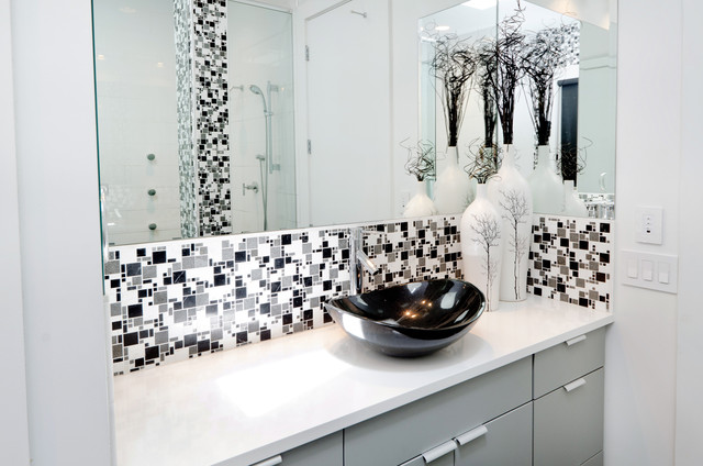 Black White And Gray Bathroom Tiles