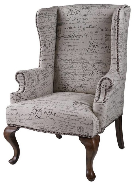 sterling industries marianne wing chair in brown tan and sterling industries marianne wing chair in brown tan and