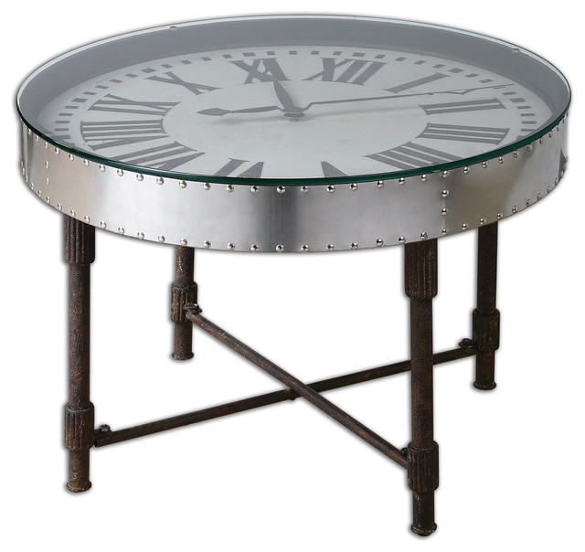 Cassem Clock Table Traditional Side Tables And End Tables by