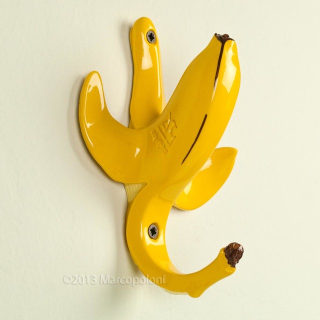 BANANDINO Banana Shaped Wall Hook by Antartidee Eclectic Wall