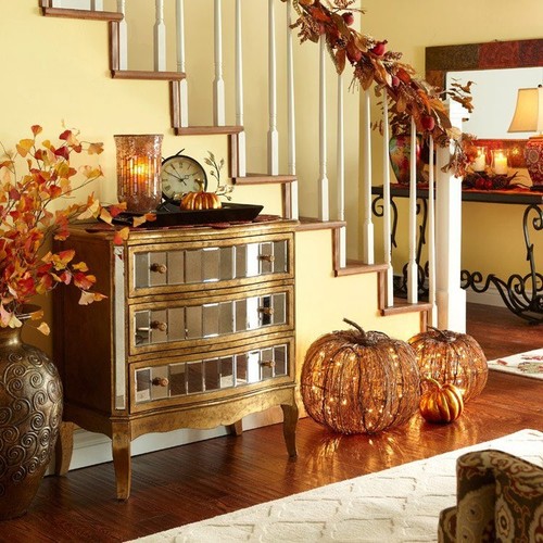 add some of those fall inspired accessories and colors to the interior but less can be more dont go overboard - Harvest Decor add some of those fall inspired accessories and colors to the interior but less can be more dont go overboard - Harvest Decor