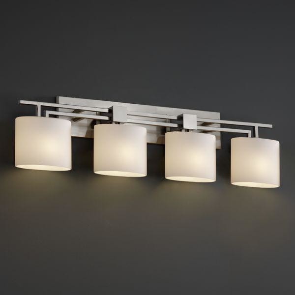 Justice Design FSN870430OPALNCKL Aero 4Light Bath Bar 