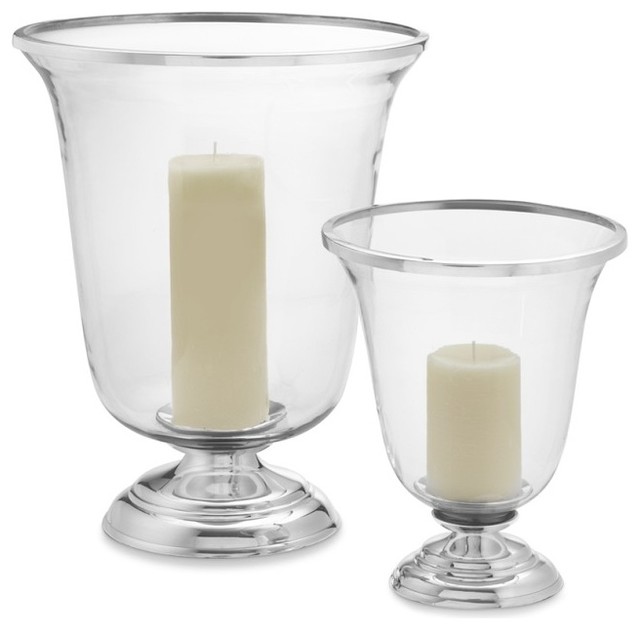 SilverPlated Hurricane Traditional Candleholders by WilliamsSonoma