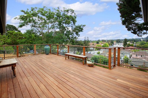 tropical hardwood deck