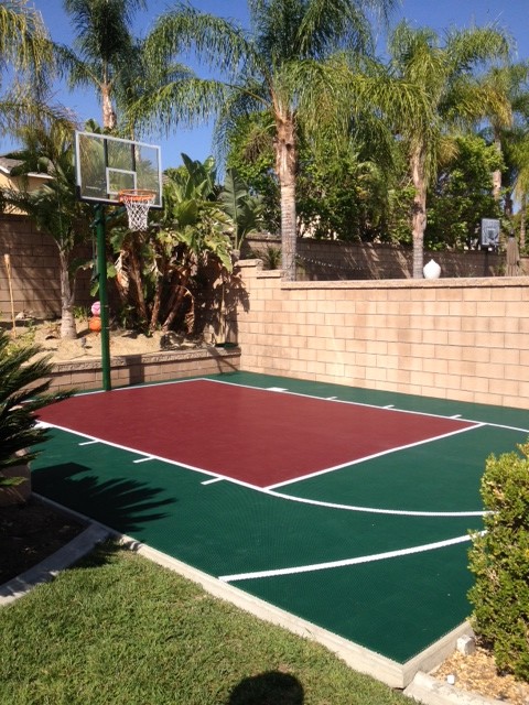 SnapSports - Small Backyard Basketball Court - Landscape ...