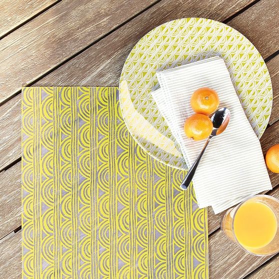 Sunshine Polypropylene Placemat Contemporary Placemats by West Elm