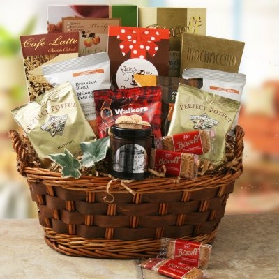 A customized gift basket will be a much-appreciated gesture A gift basket filled with personal favorites