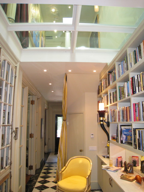 Hallway Library. Entrance and Glass ceiling. - modern - hall - san ...